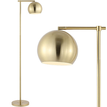 Eva 58.5" Modern Contemporary Iron LED Floor Lamp - JONATHAN Y